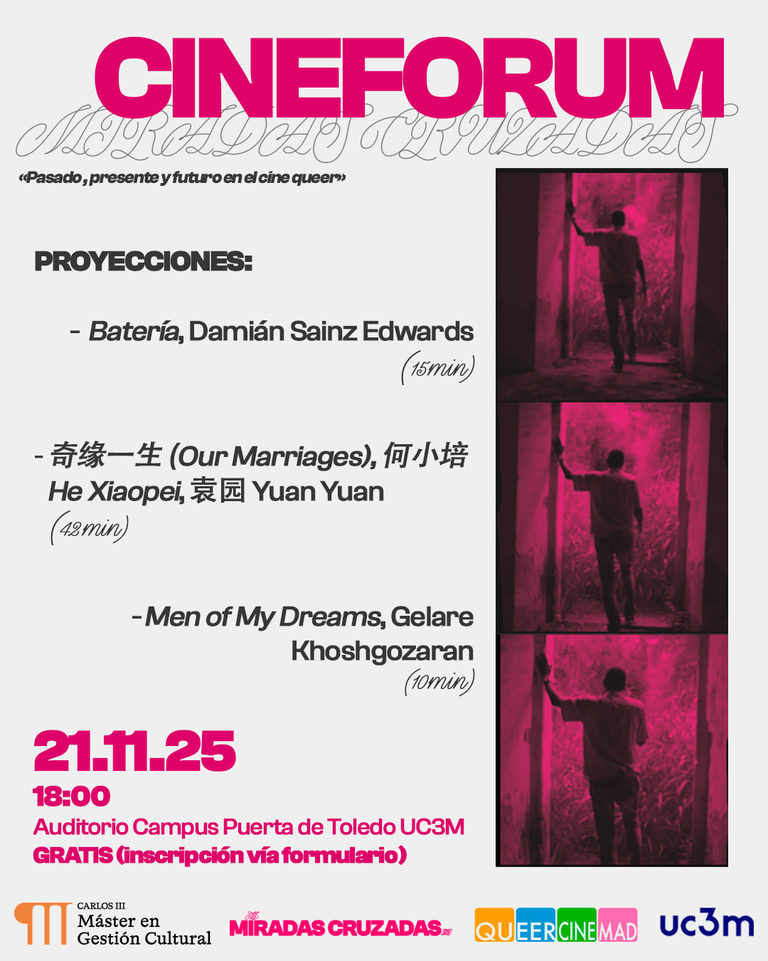 Cineforum organizado por el colectivo Miradas Cruzadas bajo el marco del 30 Queercinemad